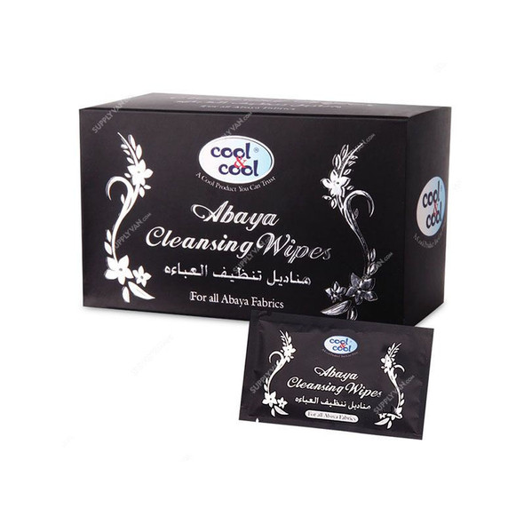 Cool and Cool Abaya Cleansing Wipes, 15 x 18CM, 12 Sachets/Pack