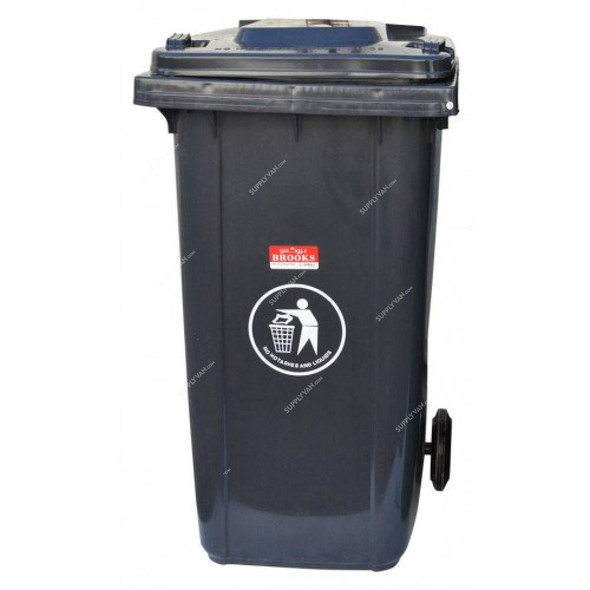 Brooks Pedal Waste Bin, BKS-PDL-087, 100 Ltrs, Black