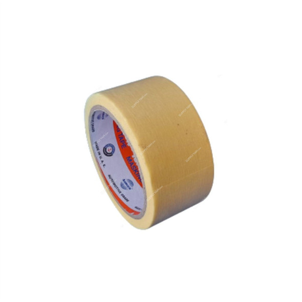 Asmaco Automotive Masking Tape, 028, 48MM Width x 25 Yards Length, Yellow, 24 Rolls/Carton