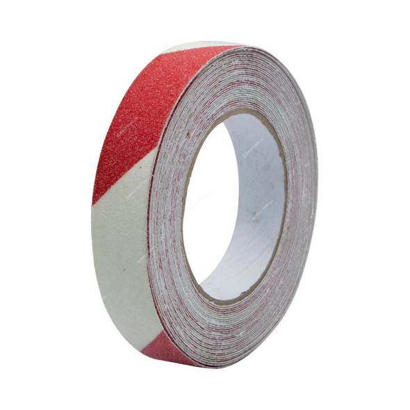 Anti-Slip Tape, Red/White, 24MM x 10 Mtrs