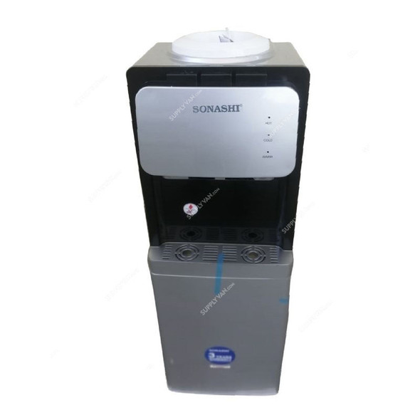 Sonashi 3 Tap Hot/Cold Freestanding Water Dispenser, SWD-53, 550W, Silver