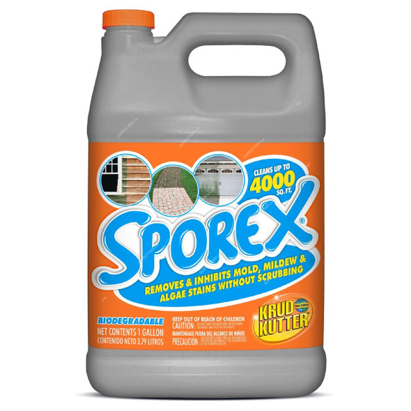 Krud Kutter Sporex Mold, Mildew & Algae Outdoor Cleaner, SX014, 1 Gal