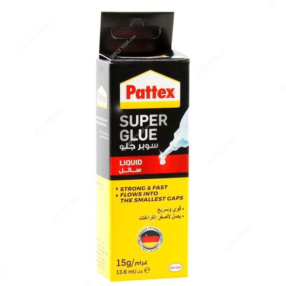 Pattex Super Glue, 2639854, Transparent, 15GM, 36 Pcs/Pack
