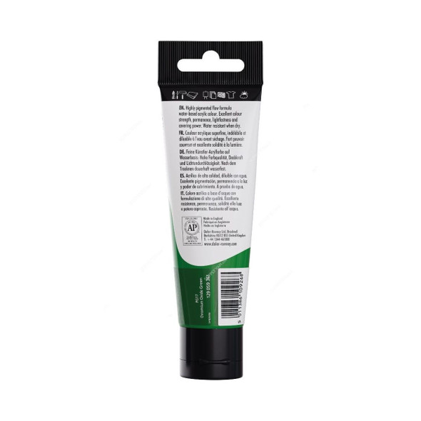 Daler Rowney System3 Acrylic Paint, 129059367, 59ml, 367 Oxide of Chromium Green