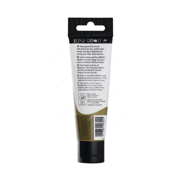 Daler Rowney System3 Acrylic Paint, 129059708, 59ml, 708 Pale Gold Imit