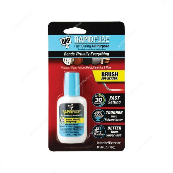 Dap Rapid Fuse All Purpose Adhesive, 00173, 16GM, Clear