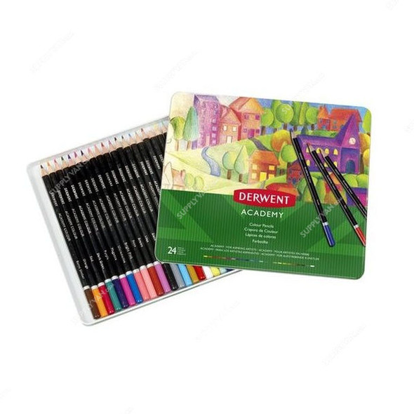 Derwent Academy Color Pencil Set, 2301938, 24 Pcs/Set