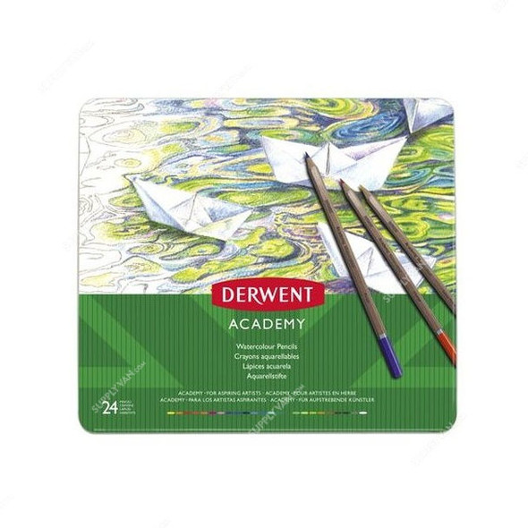 Derwent Academy Watercolor Pencil Set, 2301942, 24 Pcs/Set