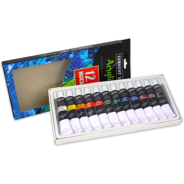 Sargent Art Premium Acrylic Tube Paint Set, SA23-0501, 12 Pcs/Set