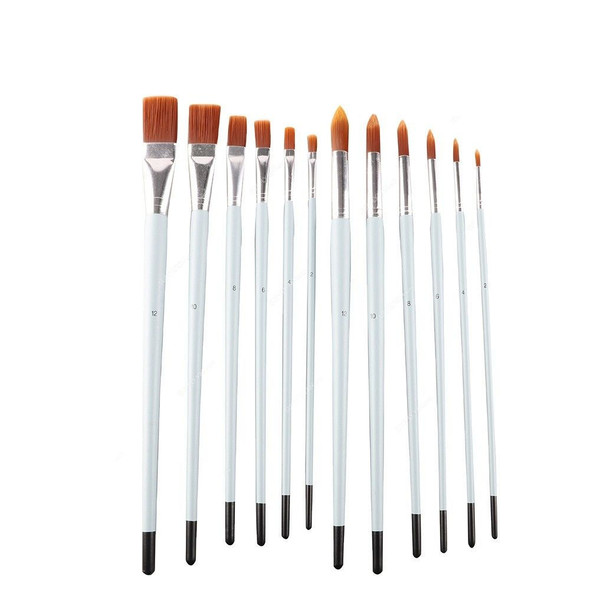 Sinoart Synthetic Brush Set, SFB0268, Long Handle, 12 Pcs/Set