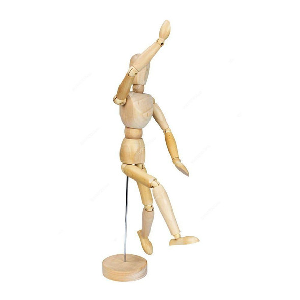 Sinoart Men Articulated Mannequin, SFM020-N, Wood, 16 Inch, Beige