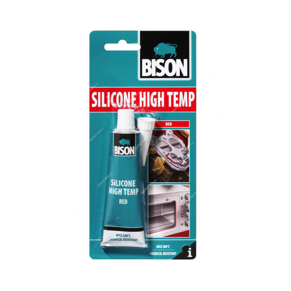 Bison High Temperature Silicone Sealant, 6305454, 60ML, Red