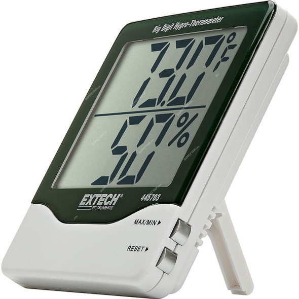 Extech Big Digit Hygro-Thermometer, 445703, -10 to +60 Deg.C