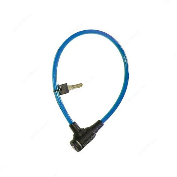 Master Lock Keyed Cable Lock, 8169EURDPRO, Vinyl and Steel, 65CM x 8MM, Blue