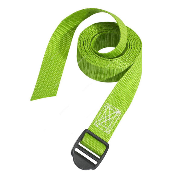 Master Lock Lashing Strap With Plastic Buckle, ML3004EURDATCOL, 1.2 Mtrs x 25MM, 40 Kg, Green, 2 Pcs/Pack