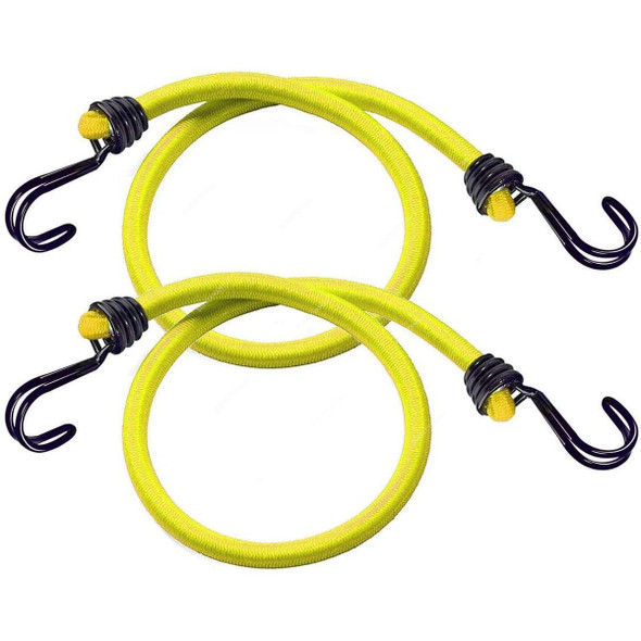 Master Lock Twin Wire Bungee Cord, ML3022EURDAT, 1 Mtr x 8MM, 40 Kg, Yellow, 2 Pcs/Pack