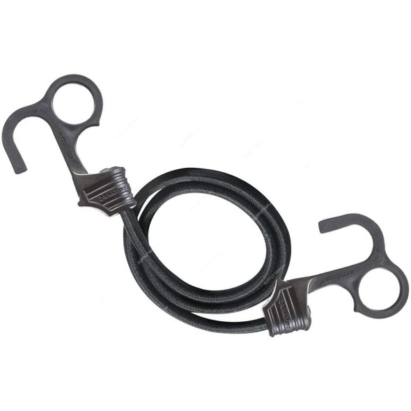 Master Lock Bungee Cord With Reinforced Hook, ML3031EURDAT, 80CM x 8MM, 65 Kg, Black