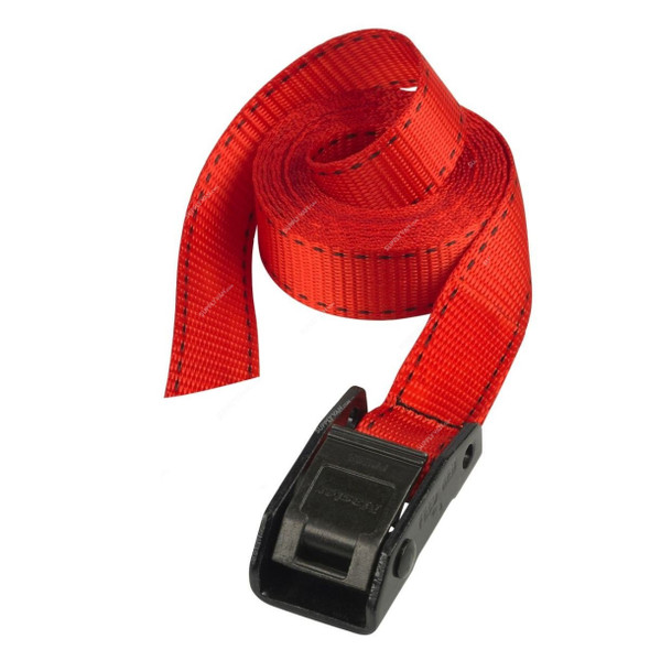 Master Lock Luggage Strap With Zamak Alloy Buckle, ML3111EURDATCOL, 2.5 Mtrs x 25MM, 150 Kg, Red