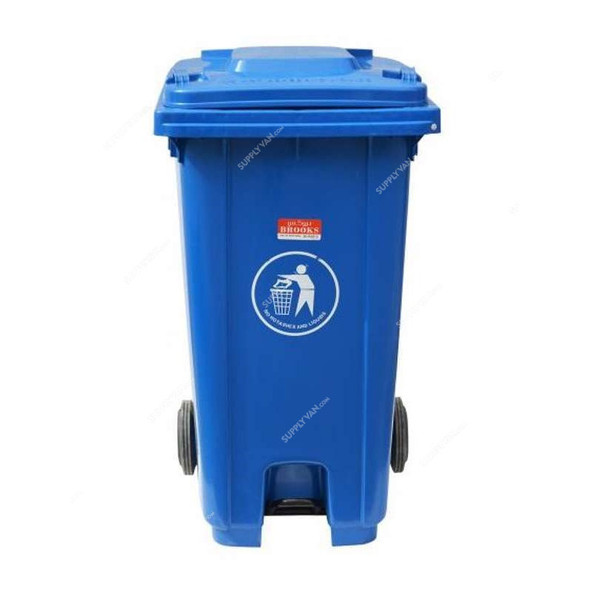 Brooks Pedal Waste Bin, BKS-PDL-090, 240 Ltrs, Blue