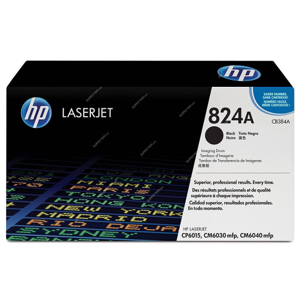 HP LaserJet Image Drum, CB384A, 824A, 23000 Pages, Black