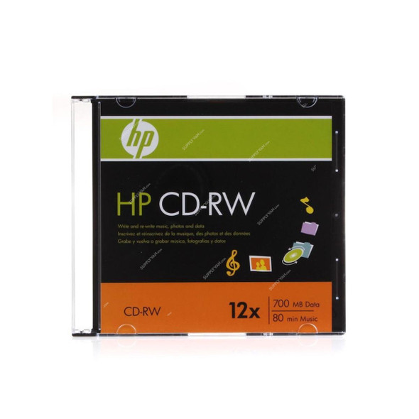 HP Rewritable Media, CD-RW, 12x, 650MB, 74 min