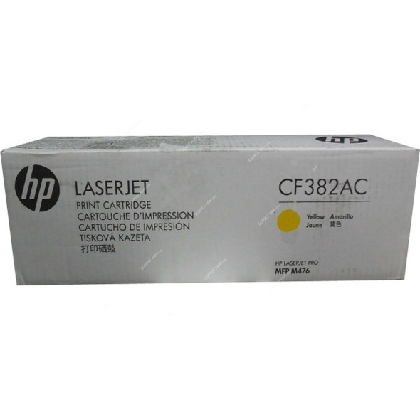 HP Contract LaserJet Print Toner Cartridge, CF382AC, 312A, 2700 Pages, Yellow