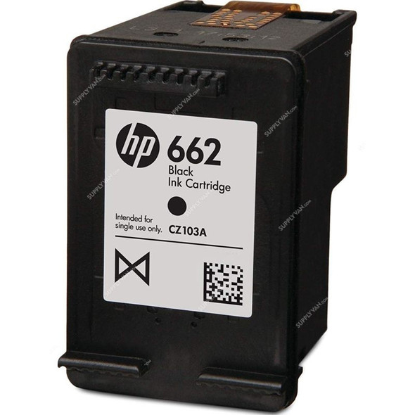 HP Original Ink Advantage Cartridge, CZ103AL, 662, 120 Pages, Black