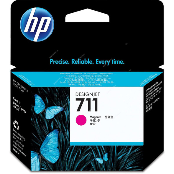 HP DesignJet Ink Cartridge, CZ131A, 711, 29ML, Magenta