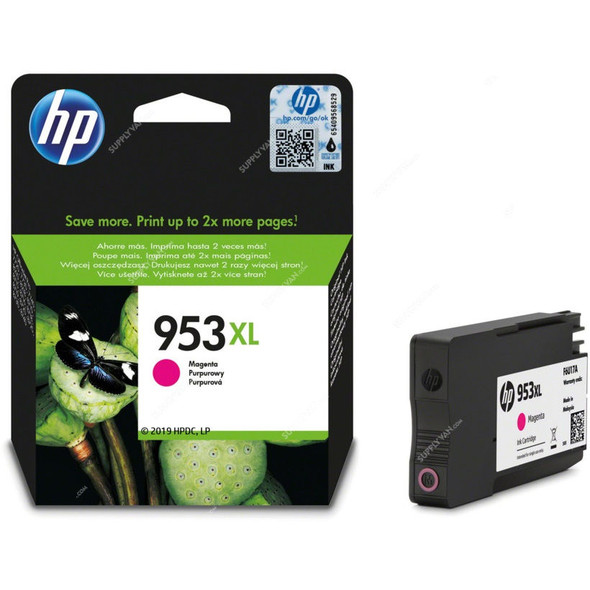 HP Ink Cartridge, F6U17AE, 16000 Pages, 953XL, 20.5ML, Magenta