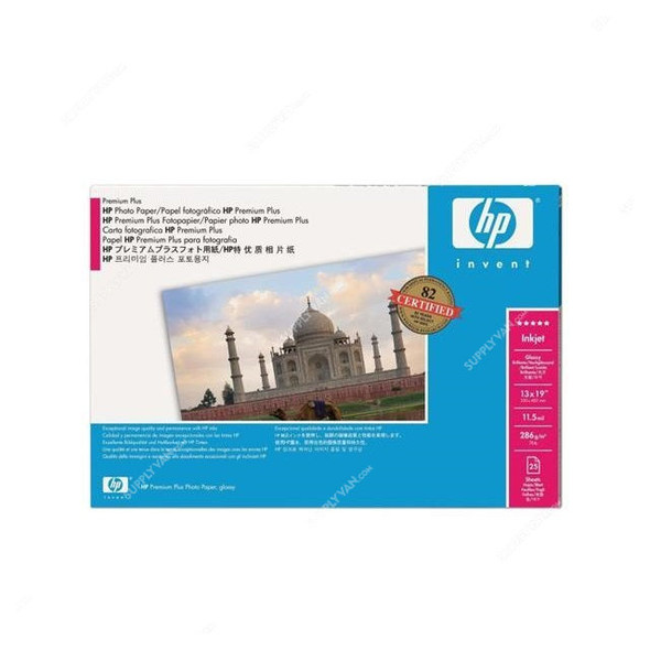 HP Premium Plus Photo Paper, Q5486A, Gloss, 25 Sheets, 330 x 483MM