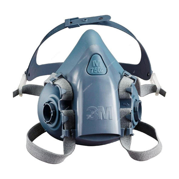 3M Half Facepiece Reusable Respirator, 7502, Medium, Blue