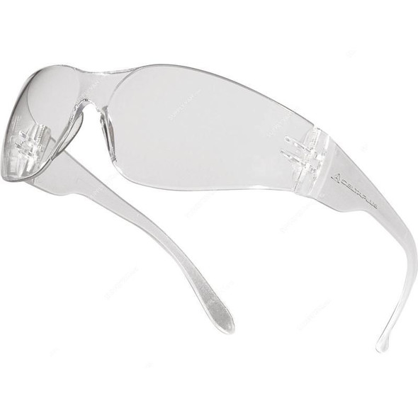 Delta Plus Monobloc Safety Glasses, BRAV2IN, Polycarbonate, Clear