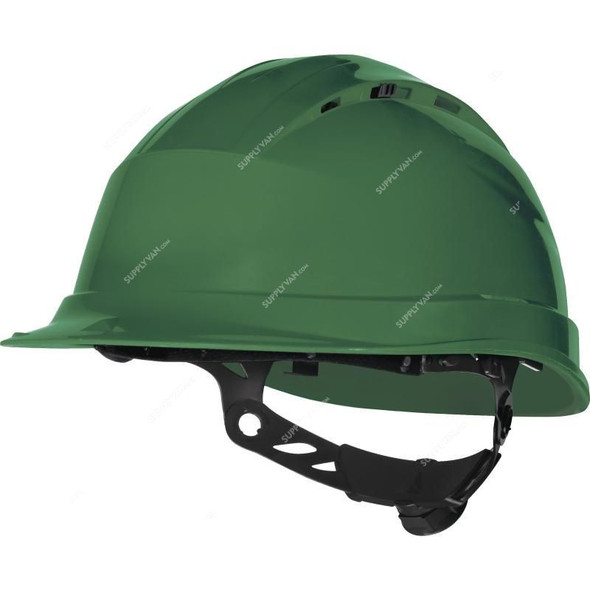 Delta Plus Quartz Up IV Safety Helmet, QUARTZ-4-GREEN, 53 to 63CM, Polypropylene, Green