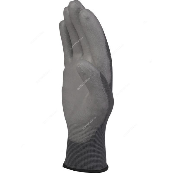 Delta Plus Knitted Glove, VE702PG10, Size10, 100% Polyester, Grey
