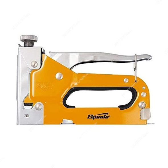 Sparta Adjustable Stapler Gun With 200 Pcs Staple Pin, 42002, Metal, Type 53, 6-14MM, Yellow