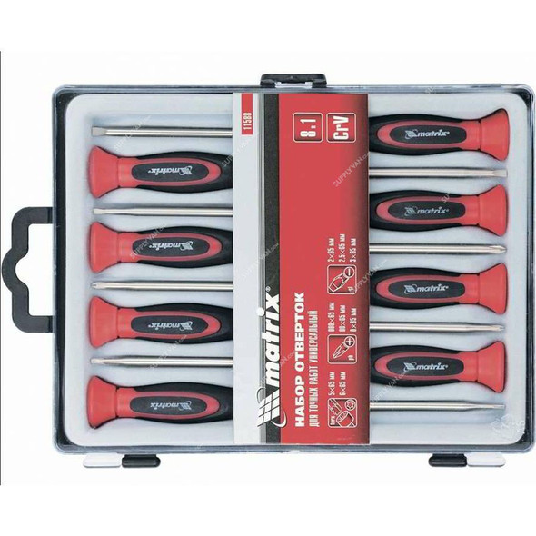 Mtx Precision Screwdriver Set, 115899, CrV Steel, 8 Pcs/Set