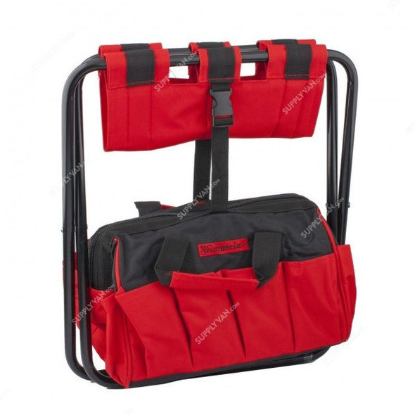 Mtx Folding Chair Tool Bag, 902499, 90 Kg Load Capacity, Black/Red