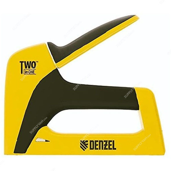 Denzel Heavy-Duty Wooden Stapler, 7740906, Yellow/Black
