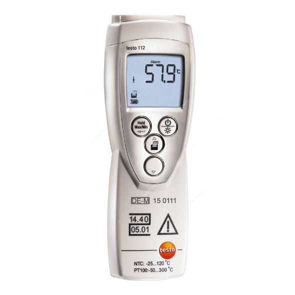 Testo Temperature Digital Thermometer, 0560-1128, 112 Series, -50 to +300 Deg.C