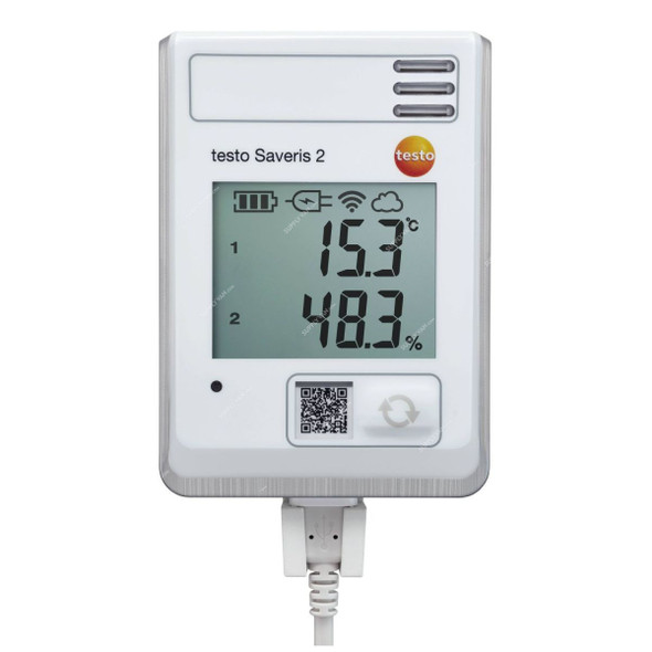Testo Wi-Fi Temperature/Humidity Data Logger, Saveris-2-H1, -30 to 50 Deg.C