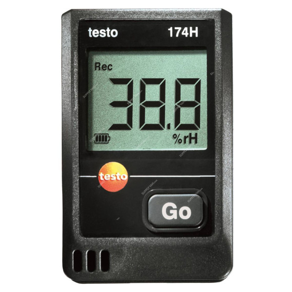 Testo Temperature/Humidity Mini Data Logger, 174-H, -20 to 70 Deg.C