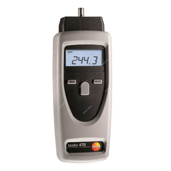 Testo Digital Tachometer, 470, 1 to 99999RPM