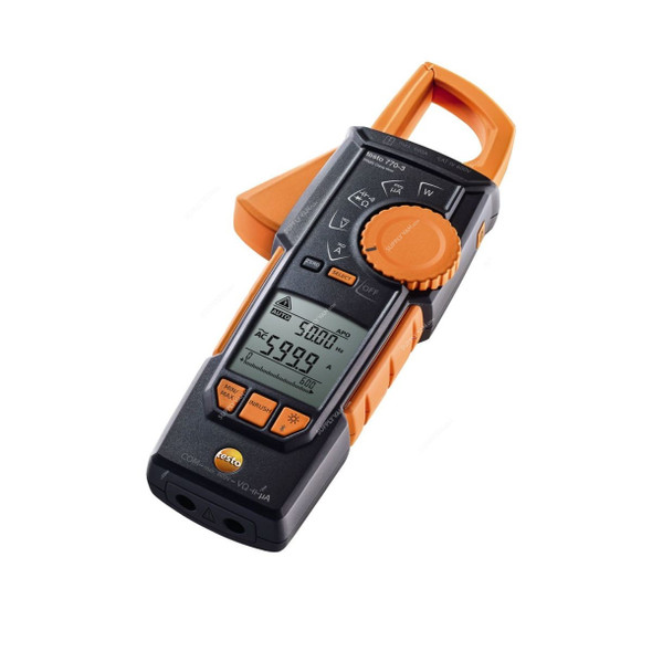 Testo TRMS Clamp Meter With Bluetooth, 0590-7703, -10 to 50 Deg.C