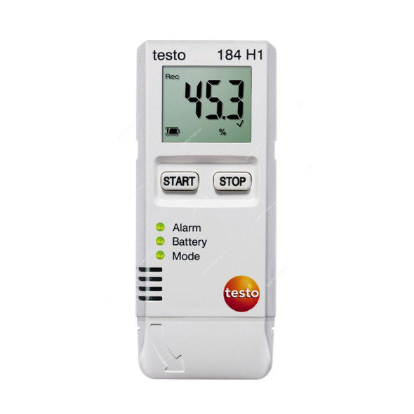Testo Air Humidity and Temperature Data Logger, 184-H1, 2-Channels, -20 to +70 Deg.C