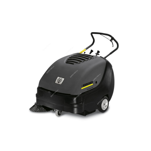 Karcher KM 85/50 W G Vacuum Sweeper, 13511090, 3300W, 610MM Working Width, 50 Ltrs Tank Capacity, Grey/Black