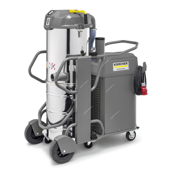 Karcher IVS 100/55 M Industrial Vacuum Cleaner, 15737220, 240 Mbar, 5.5 kW, 100 Ltrs Tank Capacity, Grey/Silver
