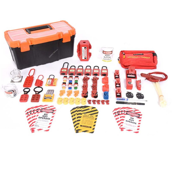 Lok-Force Electrical Loto Kit, LOKT-EPBM-201, M, 97 Pcs/Kit