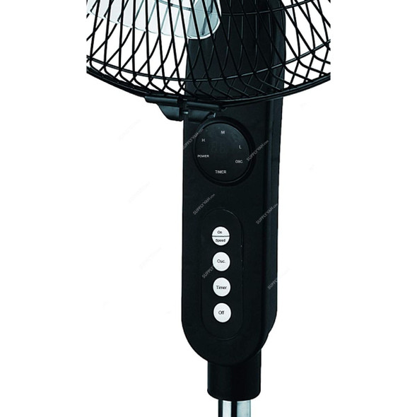 Sonashi Stand Fan With Remote Control, SF-8027SR, 16 Inch, 60W, Black
