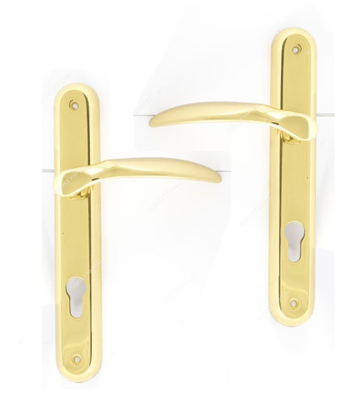 CAL Lever Handle with Lock, SAF-7, Brass Material, Gold Colour