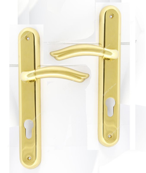 CAL Lever Handle with Lock, SAF-10, Brass Material, Gold Colour